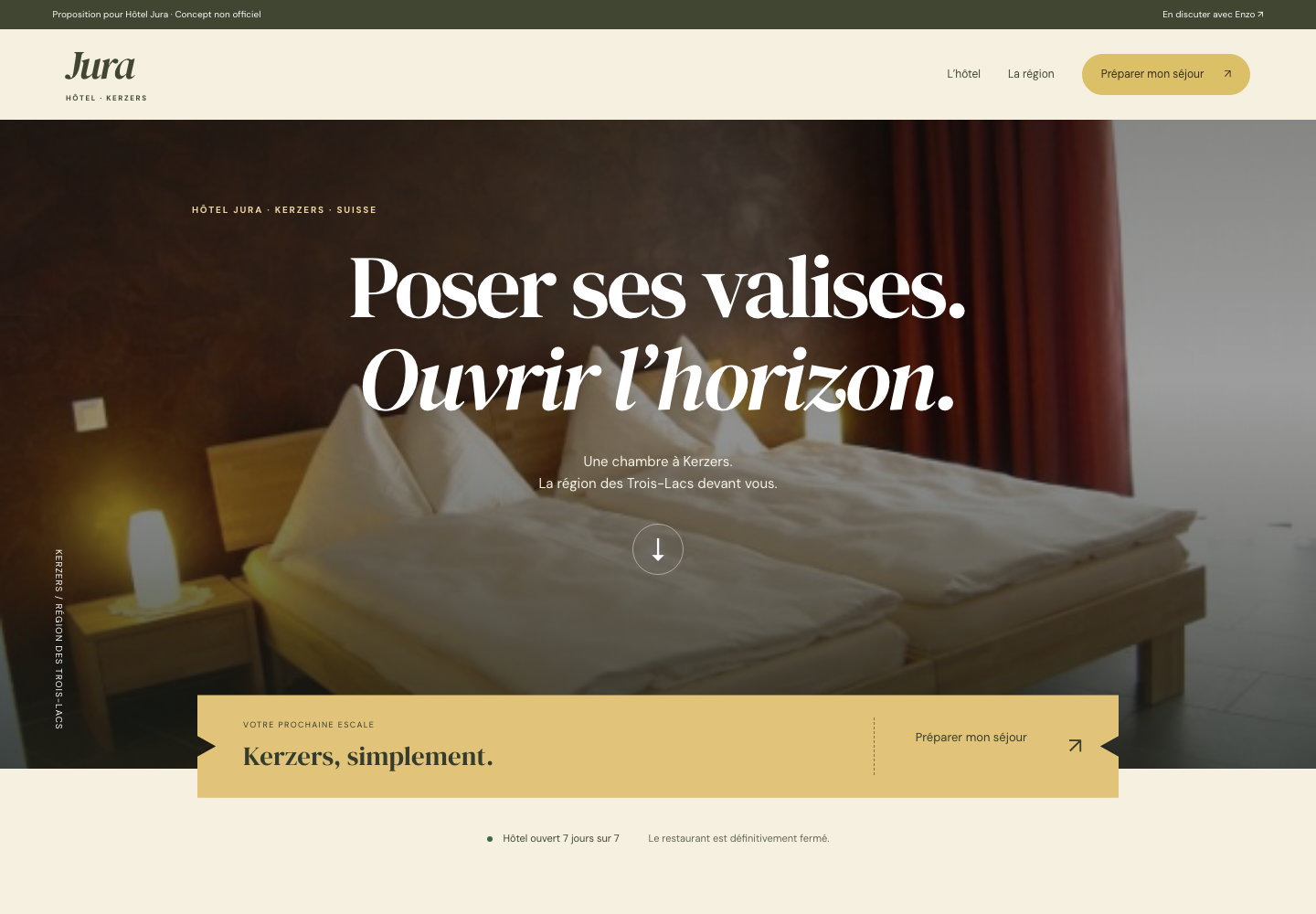 Aperçu du concept Hôtel Jura